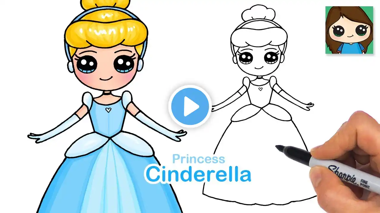 How to Draw Cinderella ✨  Disney Princess (New)