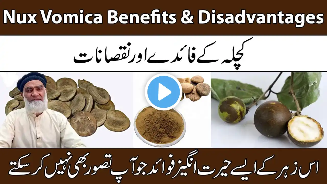 Nux Vomica Benefits & Disadvantages Urdu | Kuchla Ke Fayde Aur Nuksan | Al-Razaqi Health Recover