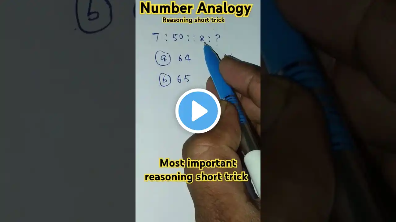 Number Analogy reasoning short trick #trending #shorts @maths#viralshorts#exams#ssc#rrb