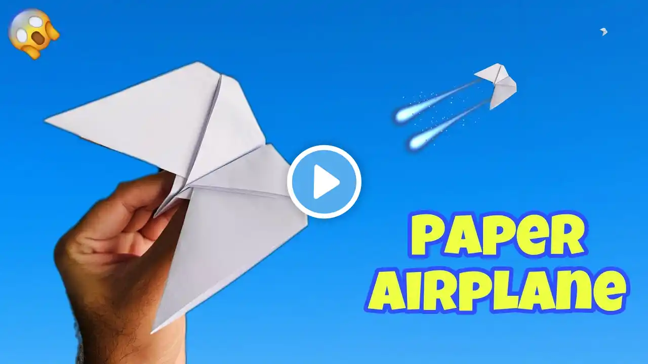 FLIES OVER 100 FEET!!! How to Make Paper Airplane fly far without engines, Paper Plane Flying Far