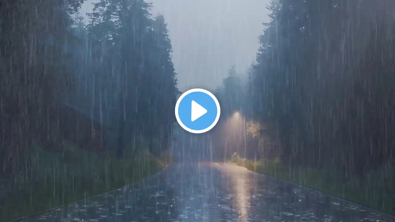 Heavy Rain Sounds for Instant Sleep & Study | Relaxing ASMR to Calm Your Mind Tonight