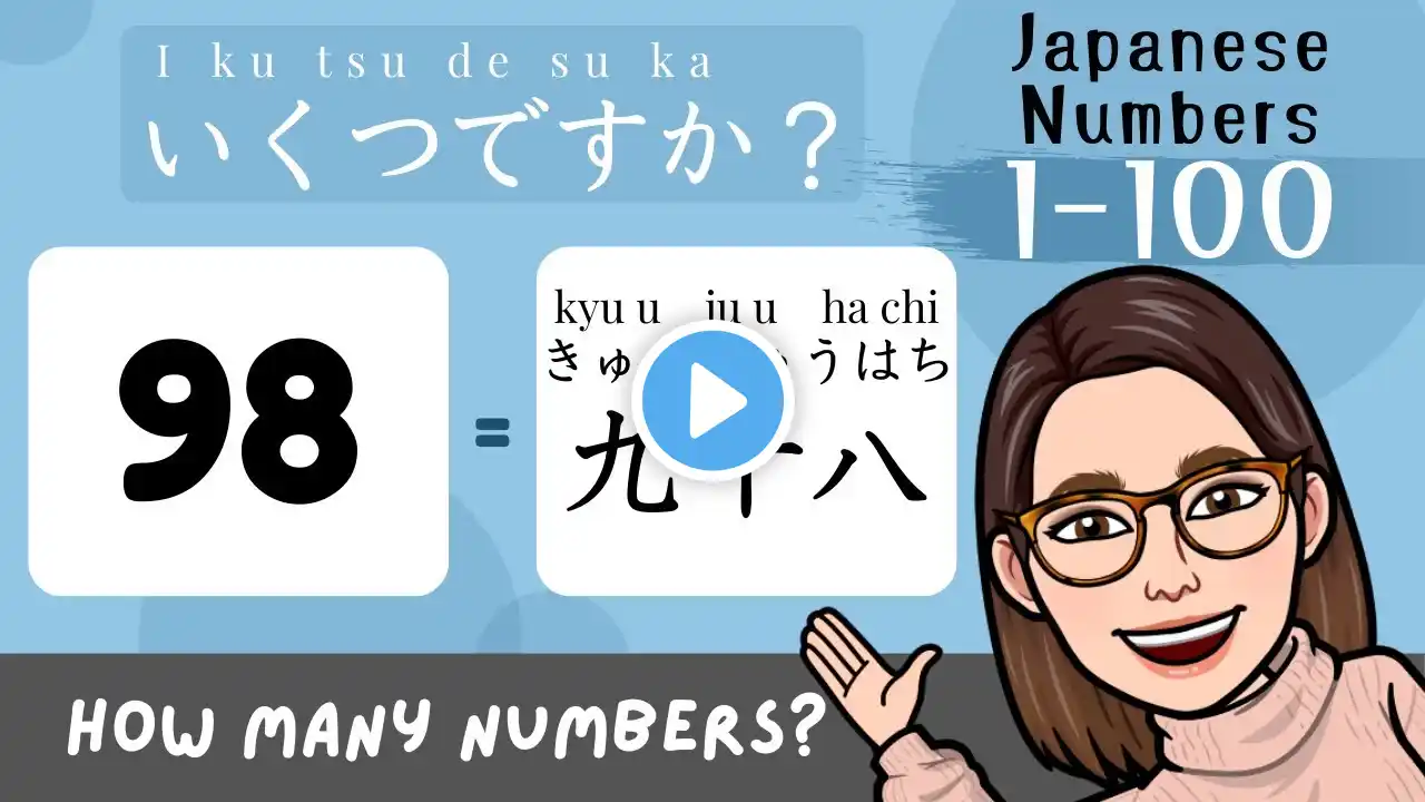 Japanese Numbers quiz 1【1-100】Let's practice counting in Japanese