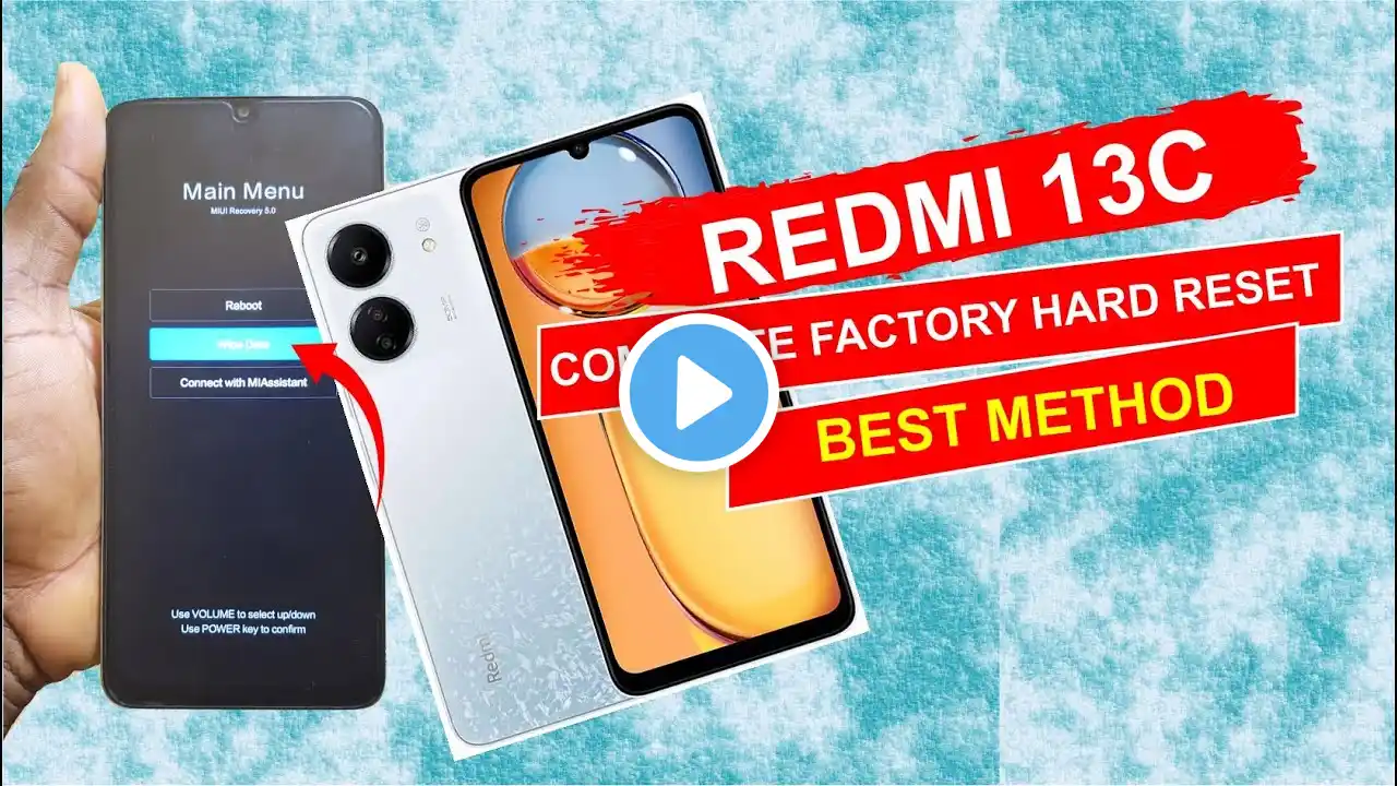 RedMi 13c Factory Hard Reset Best Steps ||  How to Hard Reset Xiaomi Redmi 13c || Pin/Pattern Unlock