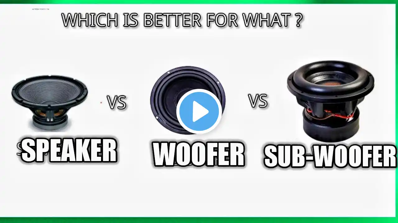 what is the difference between speaker, woofer, and subwoofer in hindi | woofer vs subwoofer |🔥🔥🔥