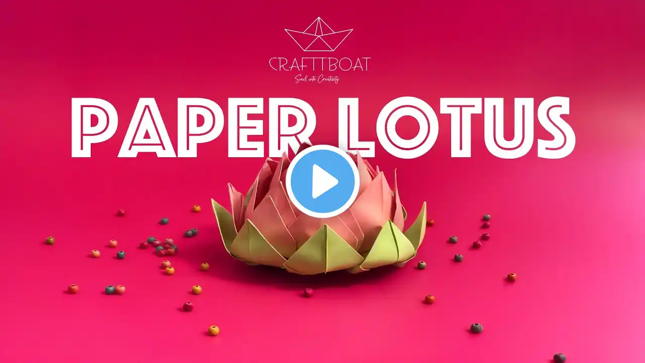 How to make easy and beautiful Paper Lotus Flower | DIY Paper Craft