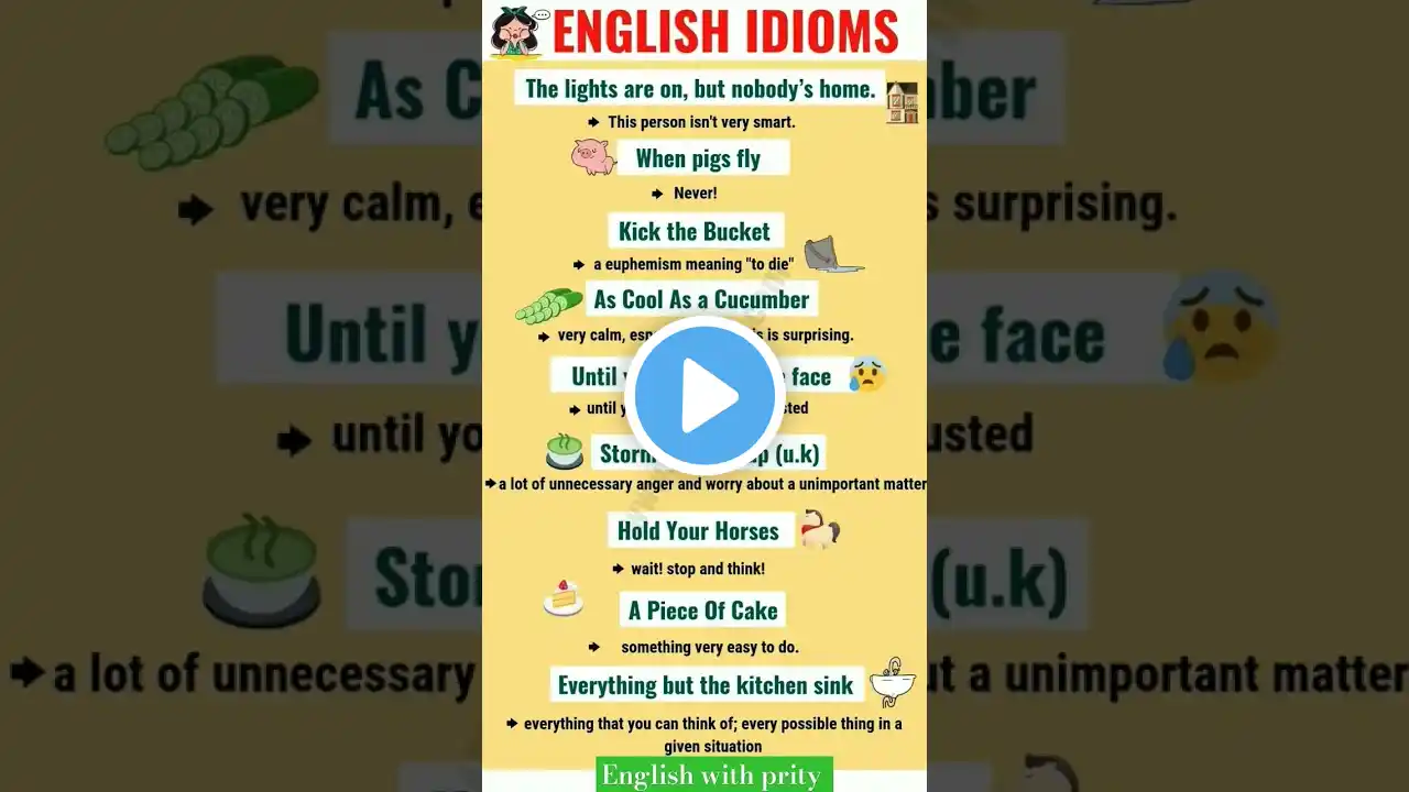 Idioms and phrases #english #vocabulary #idioms #shorts #youtubeshorts #trending