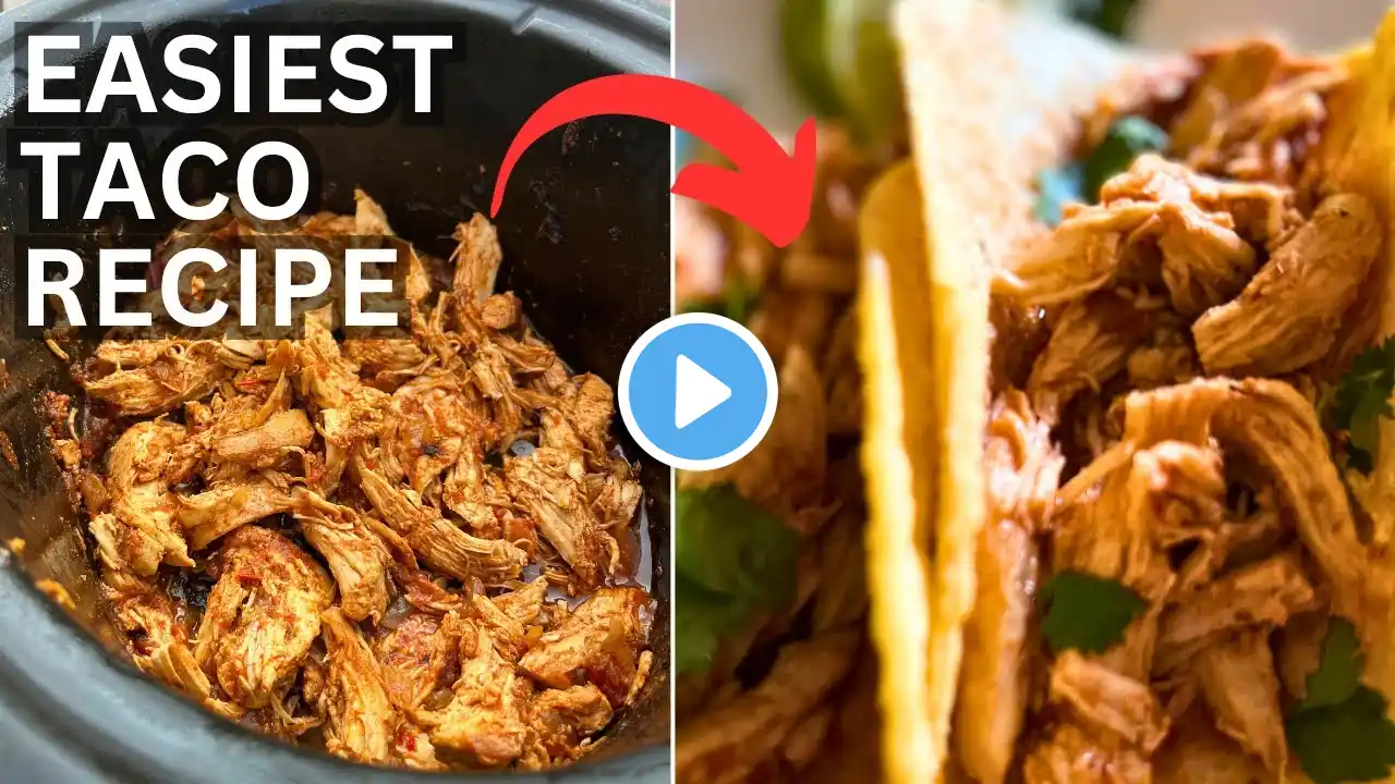 The BEST Slow Cooker Chicken Tacos Recipe | Learn How to Cook Shredded Chicken TACOS for Beginners