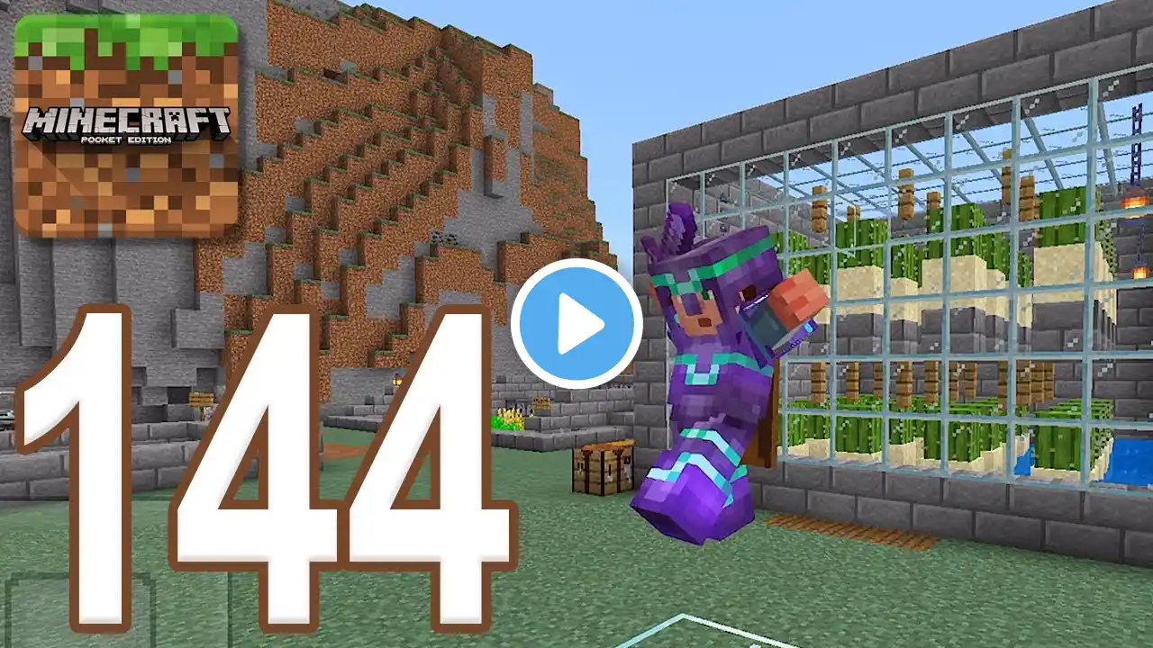 Minecraft: Pocket Edition - Gameplay Walkthrough Part 144 - Cactus Farm Completed (iOS, Android)