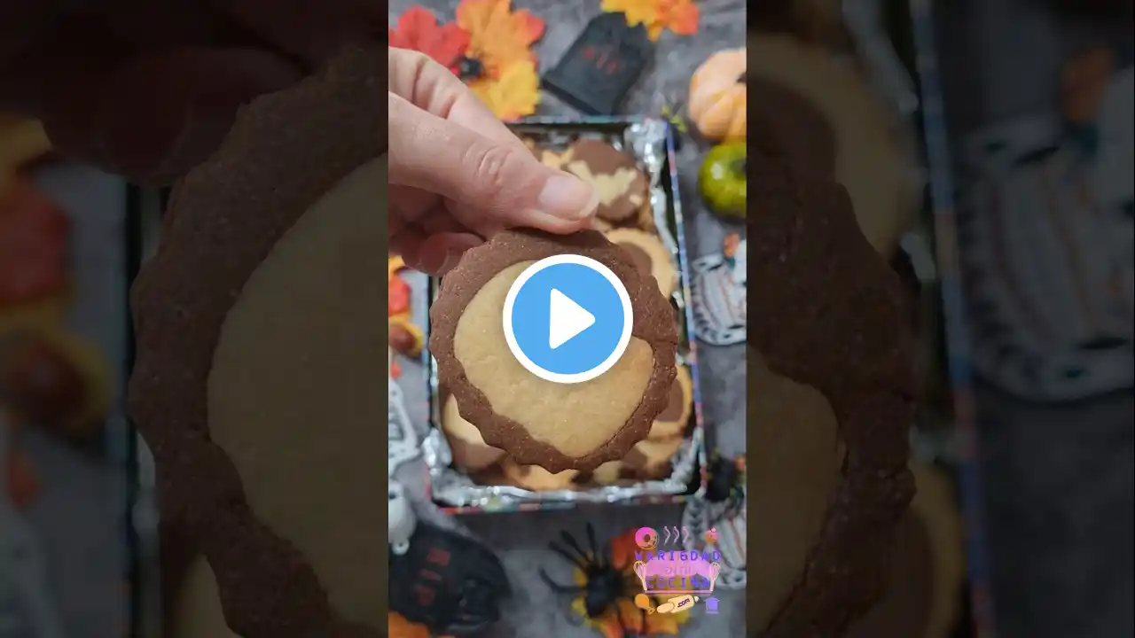 Galletas marmoladas de Halloween. Receta perfecta para hacer con niños #recetafacil