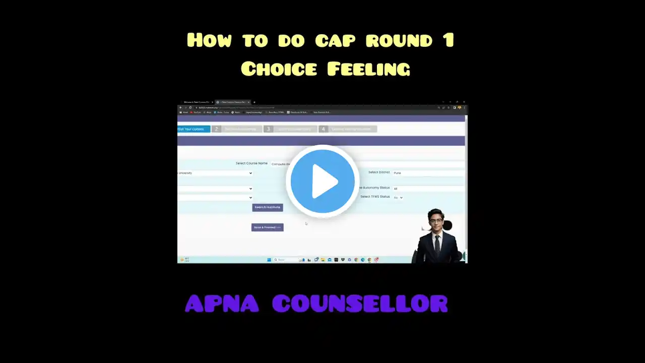 Cap Round 1 Choice Filling Process 2024 || MHT- CET #mhtcet2024 #apnacounsellor(4)