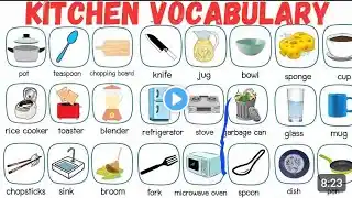 11- 50 Kitchen vocabulary in English | Kitchen Utensils Names | English vocabulary