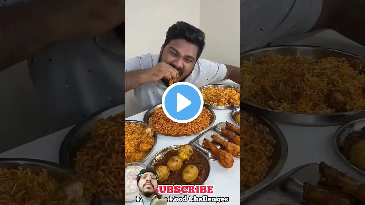 spicy 🥵 Korean noodles and chicken biryani eating challenge 😱😋😱 #korean #noodles #and #biryani #sub