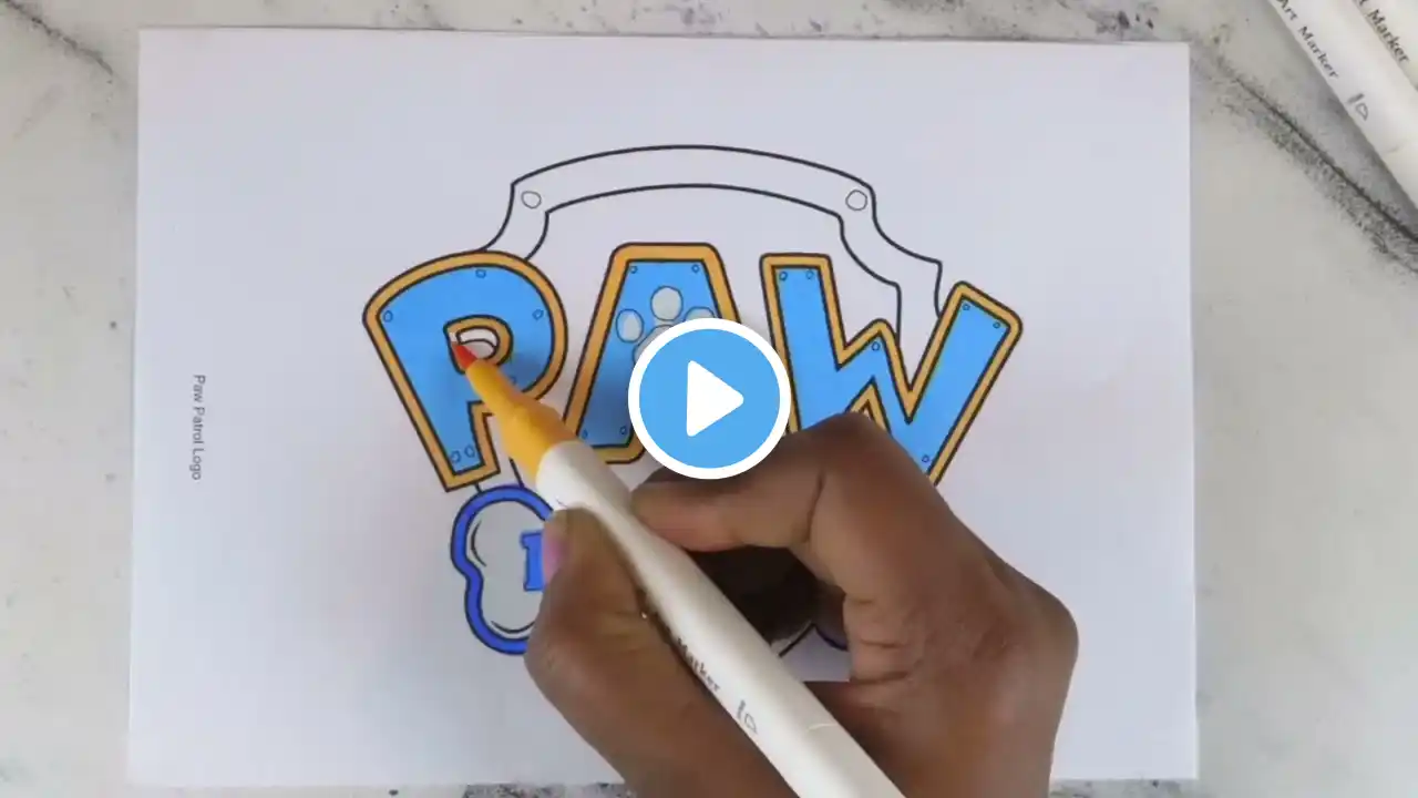 Coloring Paw Patrol Badge PAW Patrol