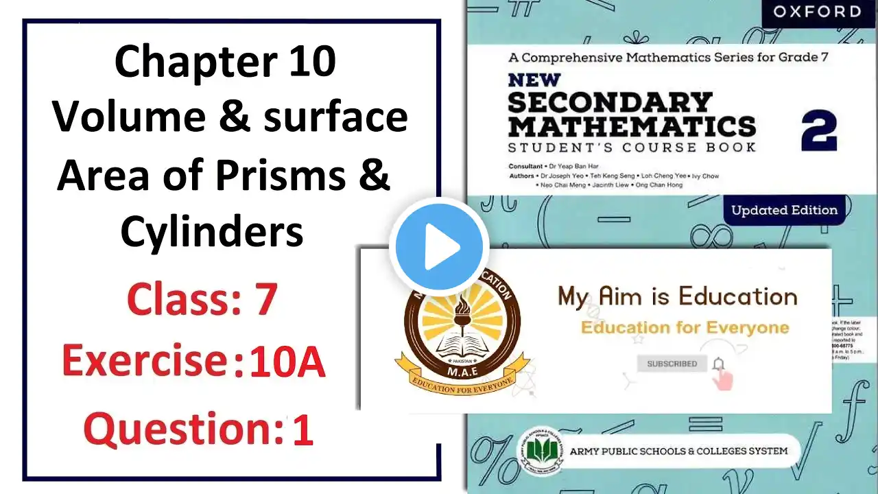 Exercise 10A Question 1 – (Prism) Complete solution – APS Math Class 7.