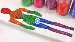 DIY How To Make Colors Slime Glitter Human Toys Learn Colors Slime Toilet Poop