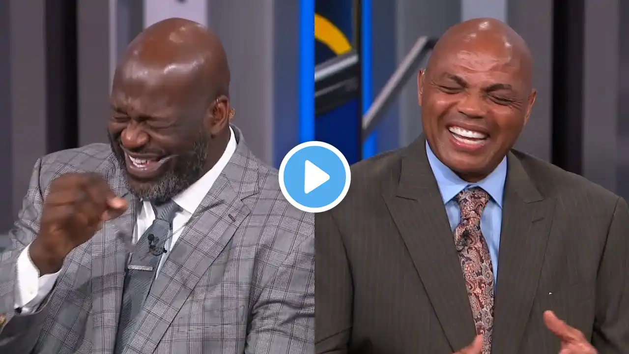 Shaq & Chuck can't stop laughing at Anthony Davis leaving in wheelchair with head injury