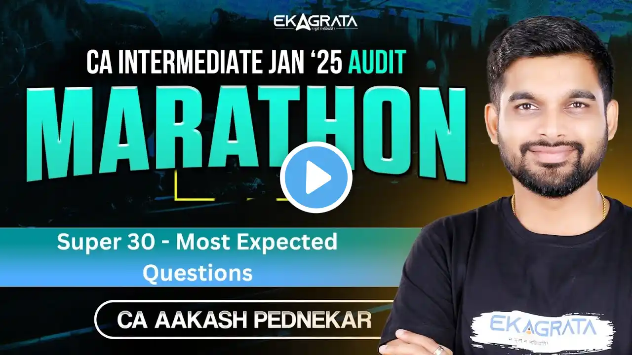 CA Inter Audit Important Questions Jan 25 | Audit Revision Marathon By CA Aakash Pednekar Sir