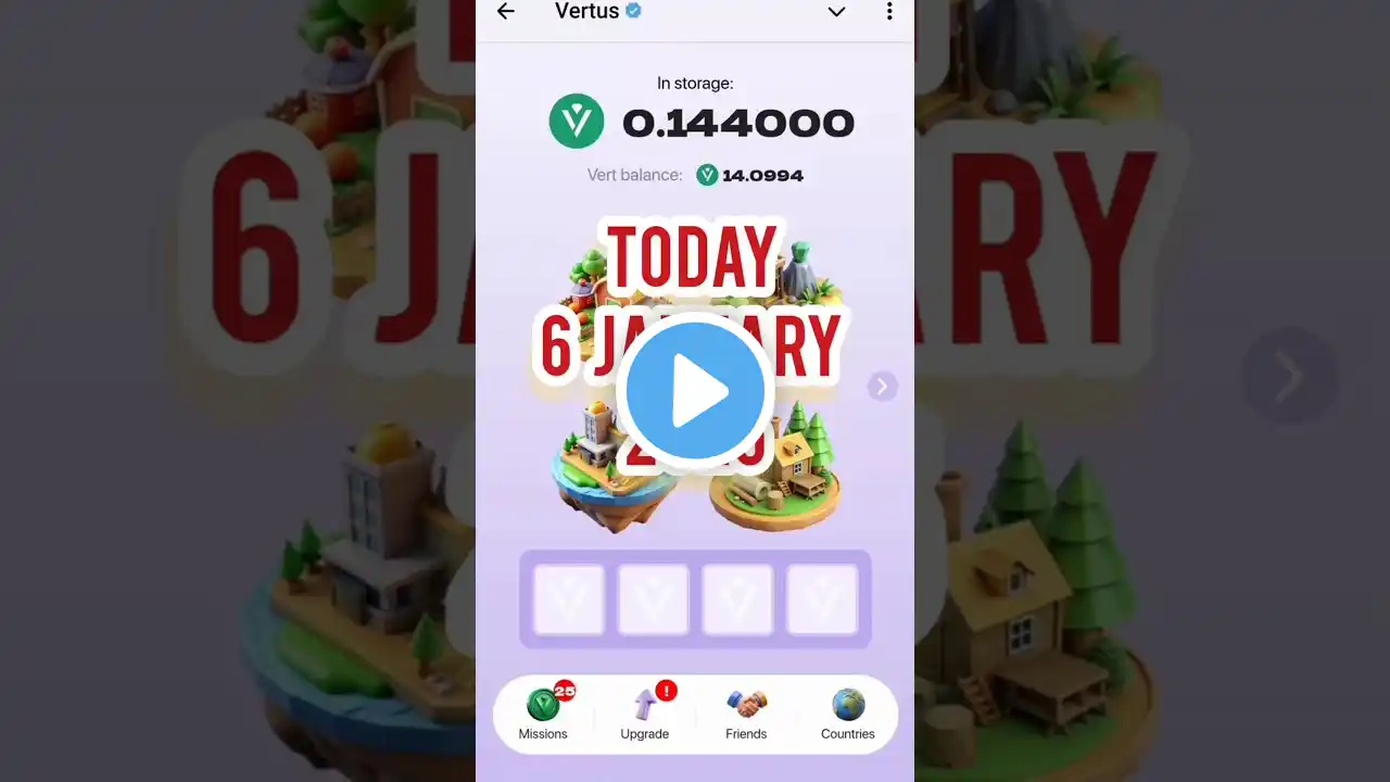 Today 6 January vertus daily combo | Vertus daily combo today #vertus #vertuscombo #vertusairdrop