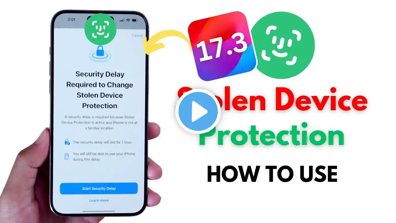 iOS 17.3 - Stolen Device Protection How to Use in Hindi