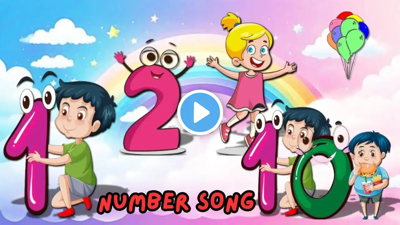 Number Song -one two Three 1 to 10 counting SONG for kids BN Naty kids