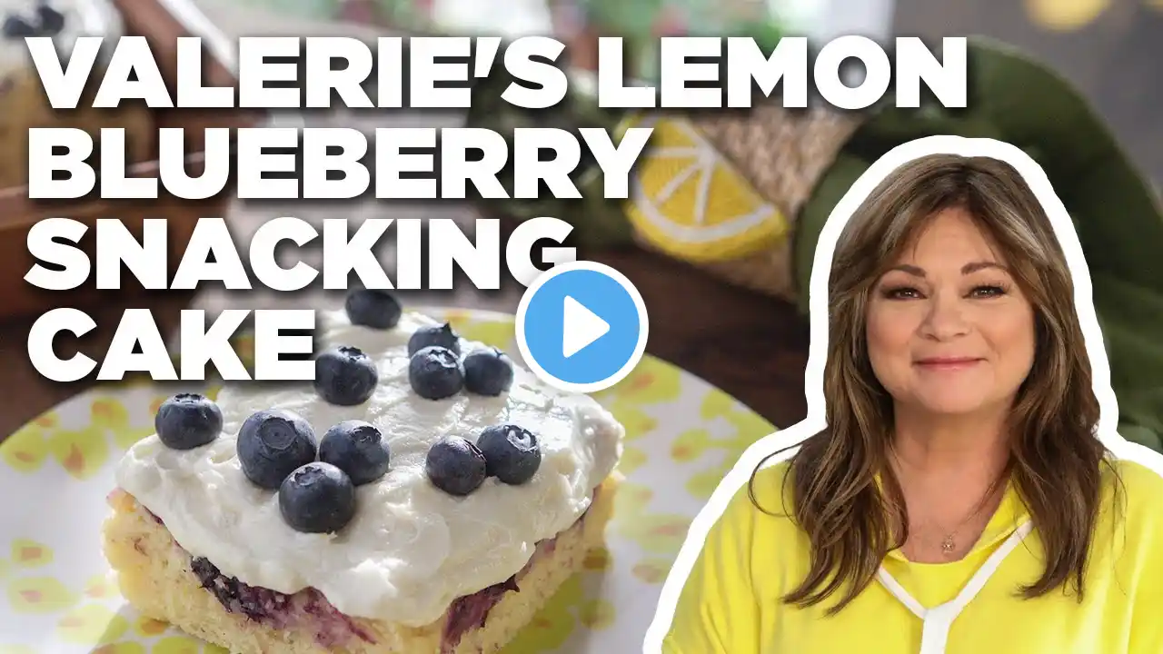 Valerie Bertinelli's Lemon Blueberry Snacking Cake | Valerie's Home Cooking | Food Network