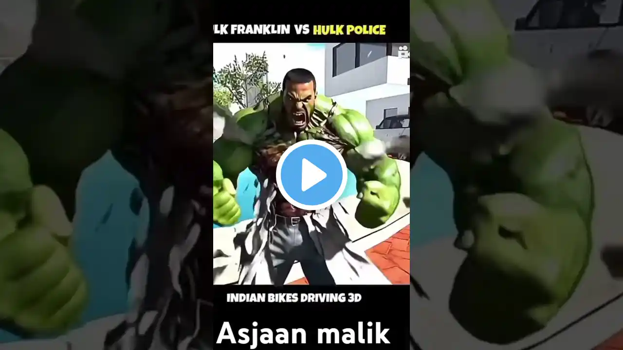 Hulk Franklin Vs Hulk Police 😱 | Indian Bikes Driving 3d New short 🎉 | #shorts #