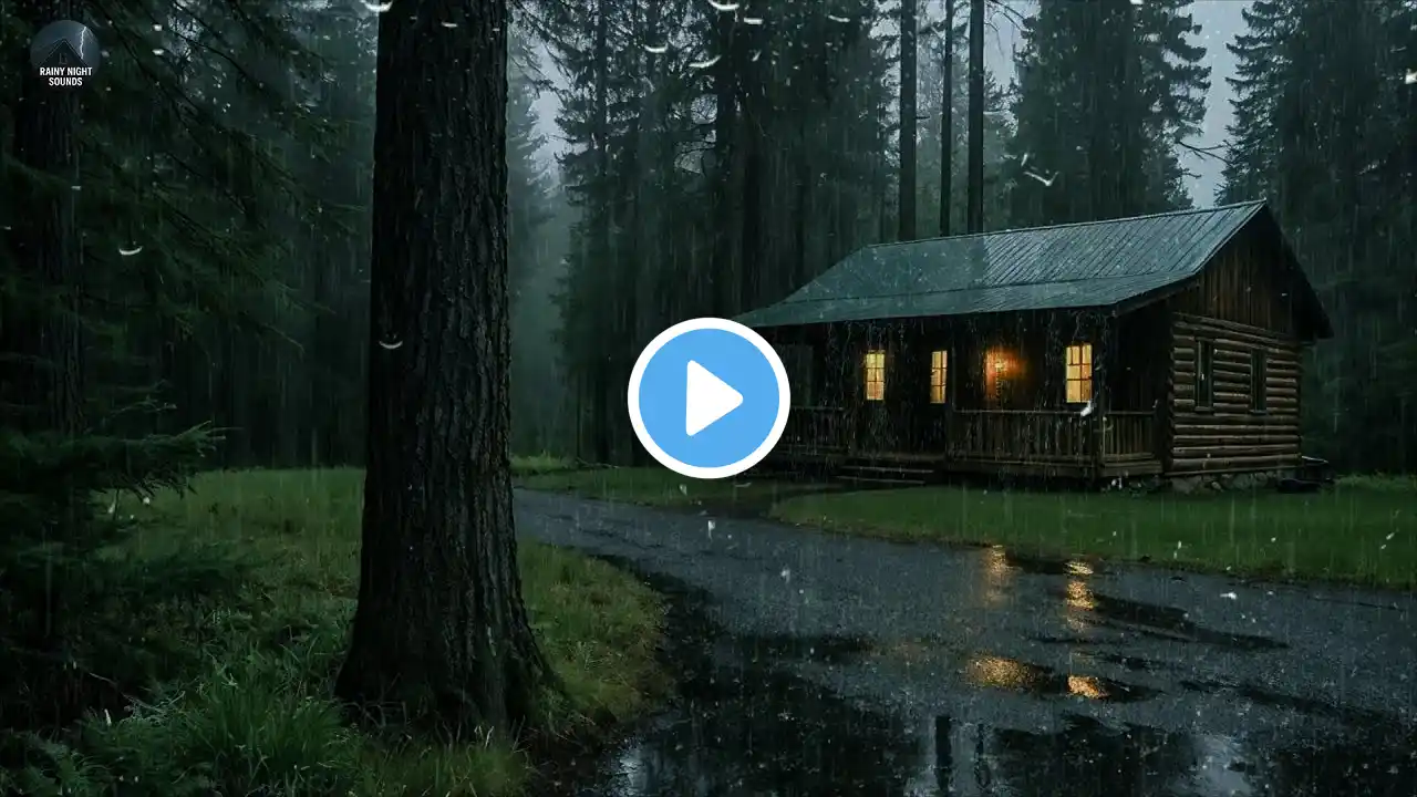 Relieve Stress So You Can Sleep Instantly with Heavy Rain and Mighty Thunder on Tent Roof at Night 😴