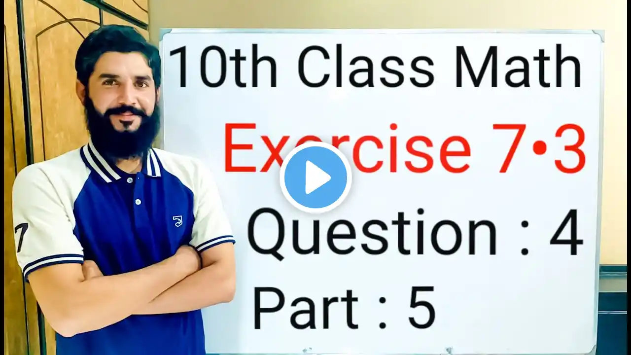 10th class Math Exercise 7.3 Question 4 Part 5 | Balochistan Board | FREE EDUCATION | M . Hilal