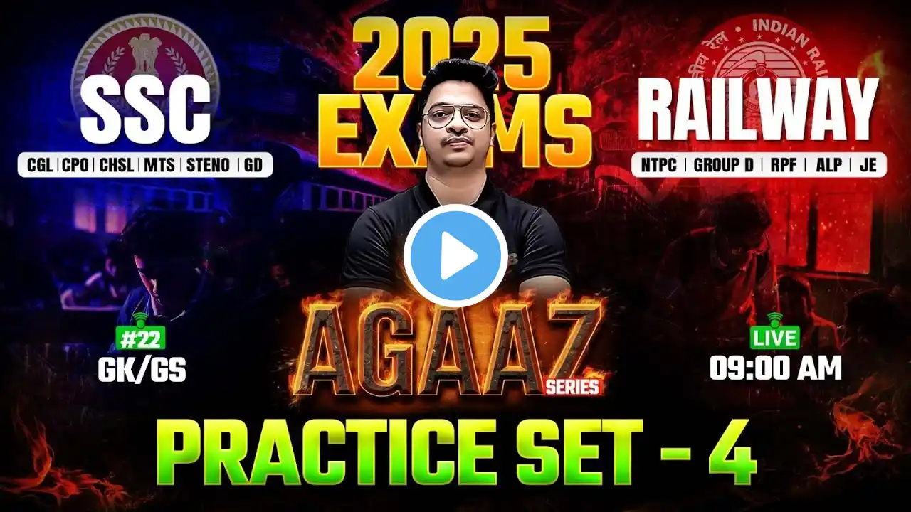 SSC & Railway Exams 2025 | GK GS Classes by Aman Sir | Practice Set 4