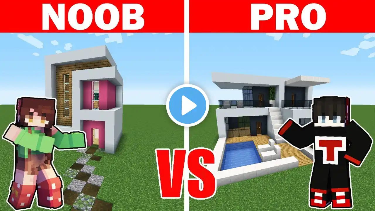 NOOB vs PRO: MODERN HOUSE BUILD CHALLENGE 😂| OMOCITY ( Tagalog )