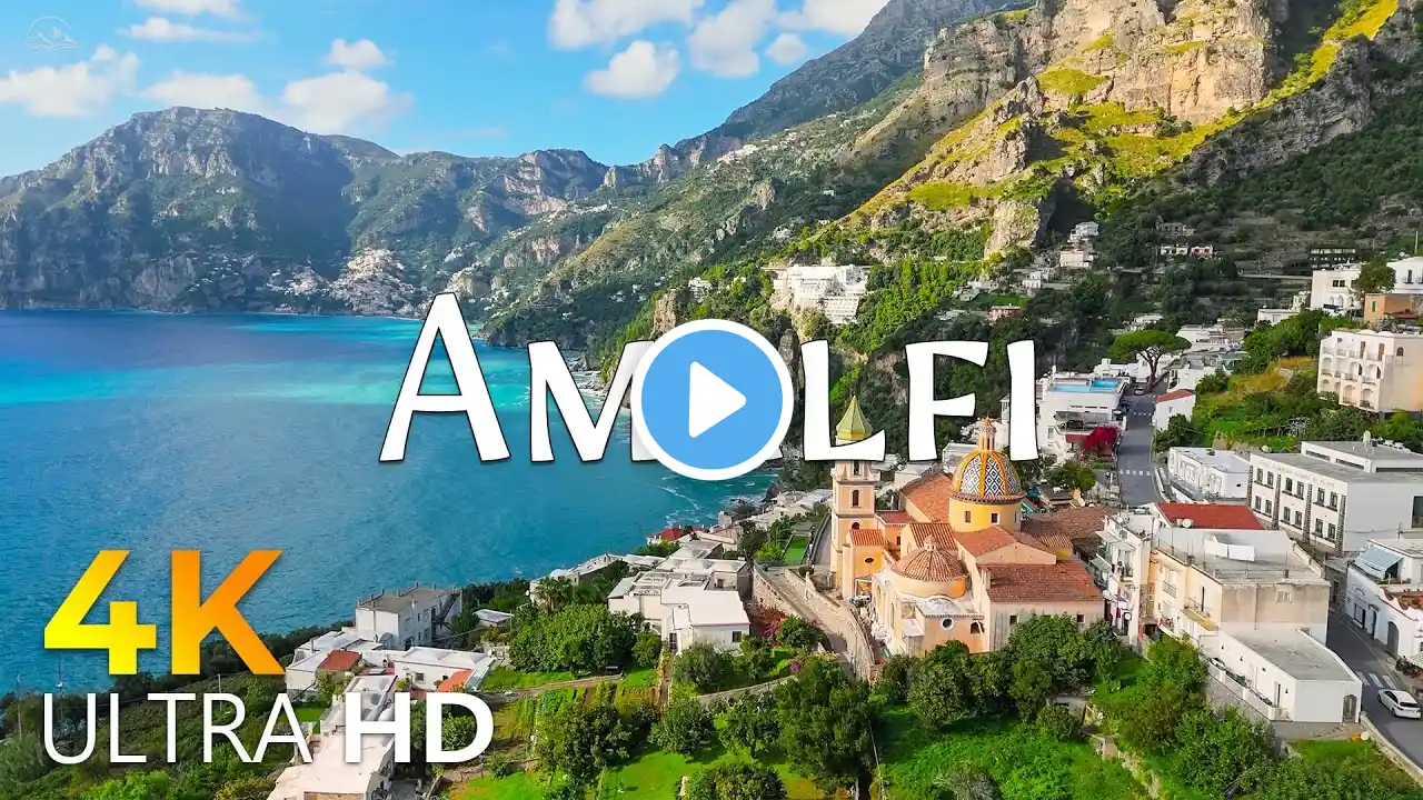 12 HOURS DRONE FILM: " AMALFI, ITALY 4K " + Relaxation Film 4K ( beautiful places in the world 4k )