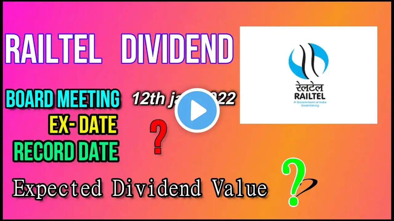 railtel dividend latest news | upcoming dividend announcement 2022