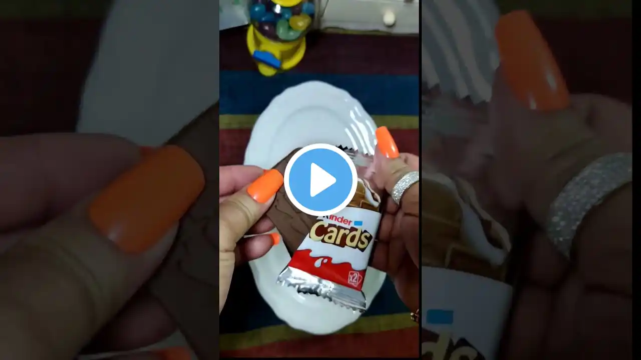 ASMR UNBOXING KINDER CHOCOLATE || Cards || #satisfying #shorts ##unboxing