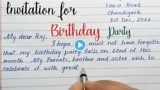 Write a letter to your friend inviting him to attend your birthday party||in English