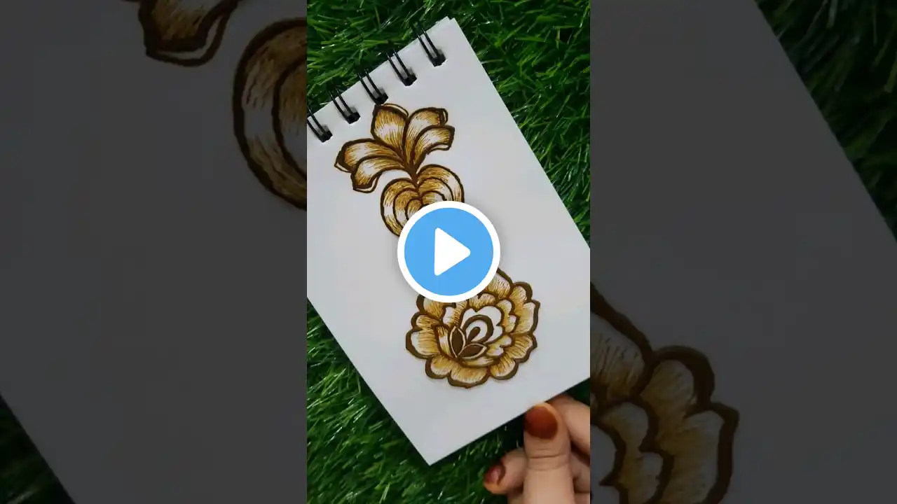 🌹flower Tutorial🌸(day-2) #mehndi #mehndidesign #shortsfeed #shorts #art