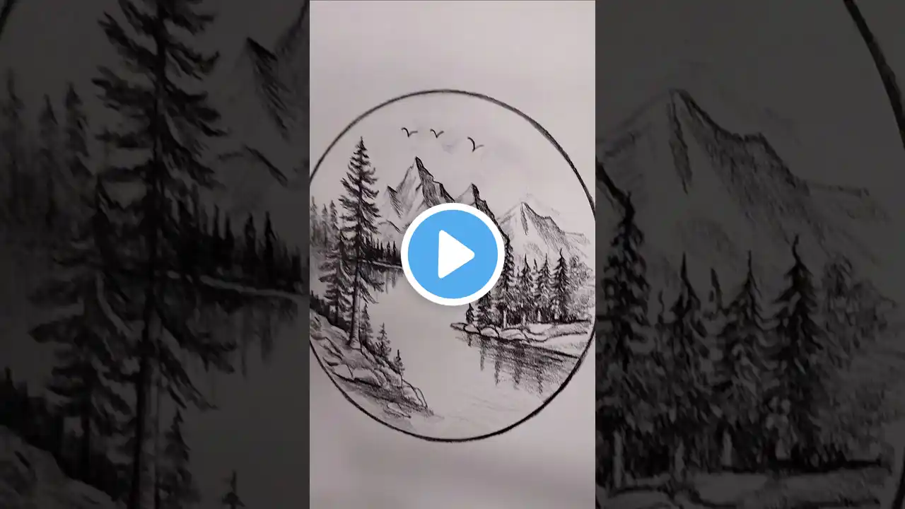 How to Draw Landscape #art #reels #drawing #shortvideo #shortsfeed #shorts #landscape #trending #diy