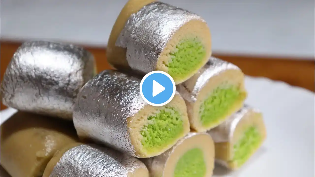 Kaju Roll Sweet Recipe | Instant Cashew Sweet Recipe