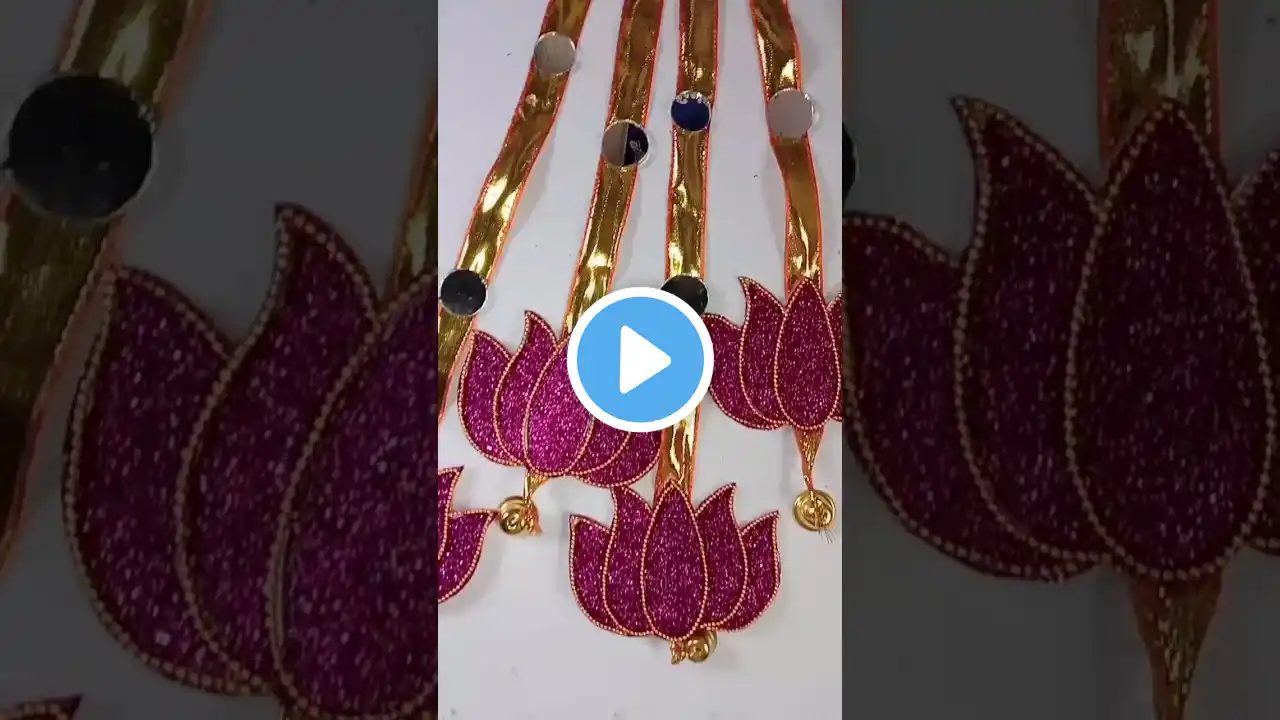 DIY Wall Hanging Toran ✨ / Diwali Home Decor Day -2  #shorts #lotus #toran #connectionofart