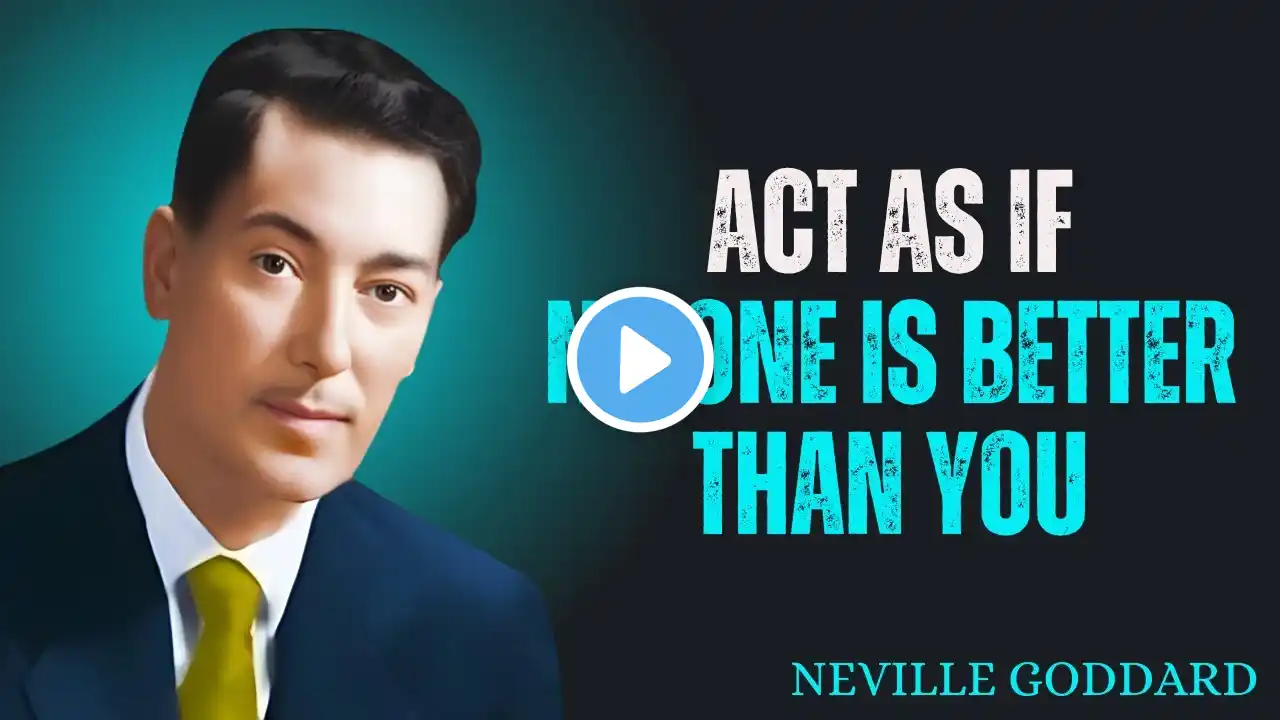 Learn To Act As If You Are The Best! Believe In Your Future || Neville Goddard Motivational Speech