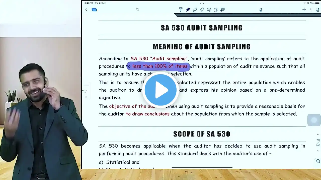 CA Inter Audit | SA 530 | Revision Sessions by CA Rishabh Jain #cainter