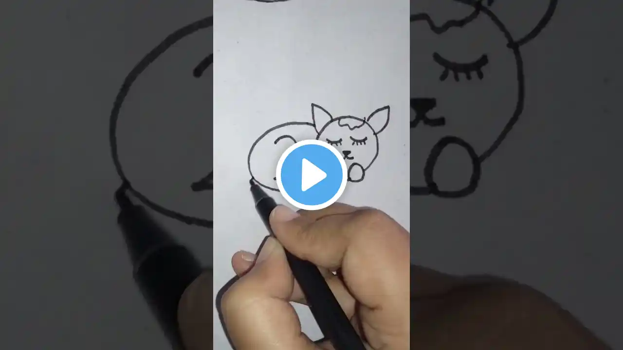 Easy cat draw with 200😱Drawing tricks #shorts #drawing #art #diy #satisfying #howto #cat #cats #cute