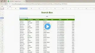 How to create a Search Box in Google Sheets