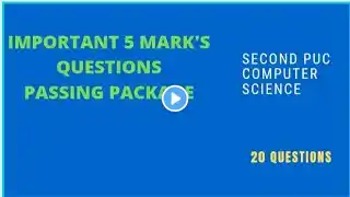 Important 5 marks questions... second puc computer science..