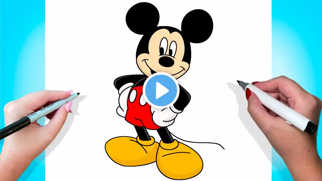 How To Draw Mickey Mouse | Tutorial Easy