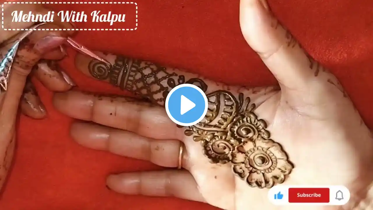 Simple and easy mehndi design 🌿✨#arabichennadesign #beautifullmehendi