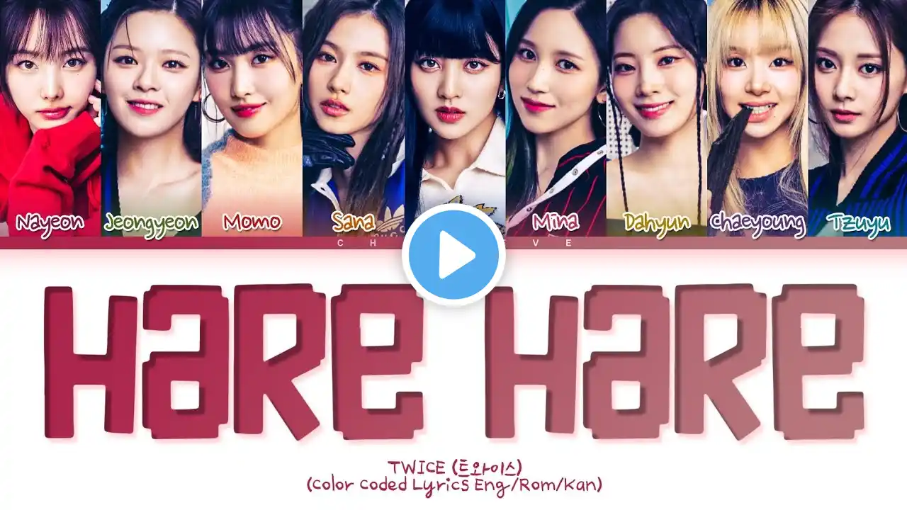 TWICE Hare Hare Lyrics (Color Coded Lyrics)