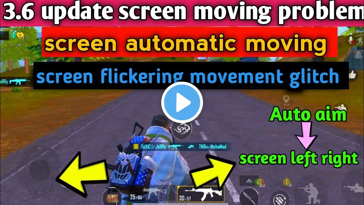 3.6 update screen moving problem | pubg/Bgmi screen shaking moving problem moment fix New update fix