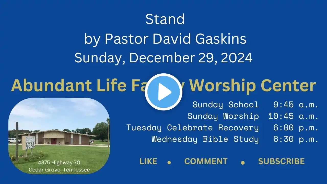 Stand by Pastor David Gaskins