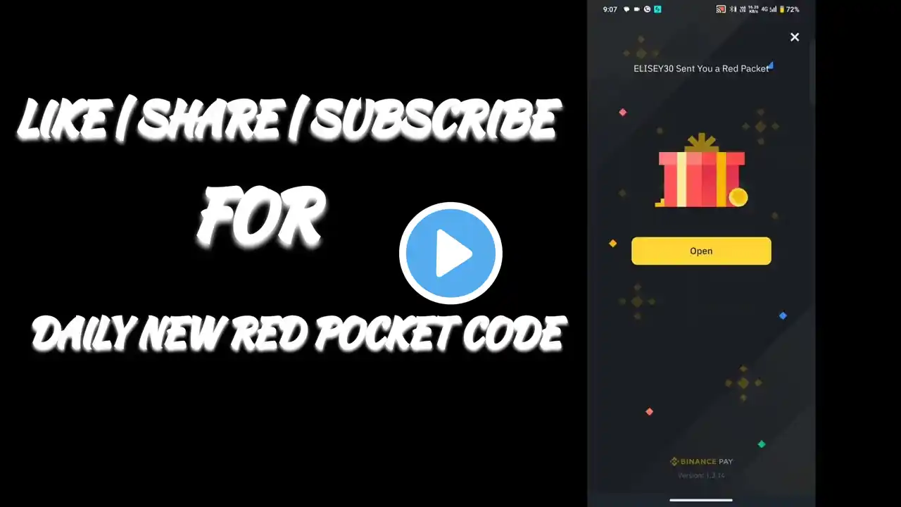 Limited binance red packed code | binance red pocket code for today