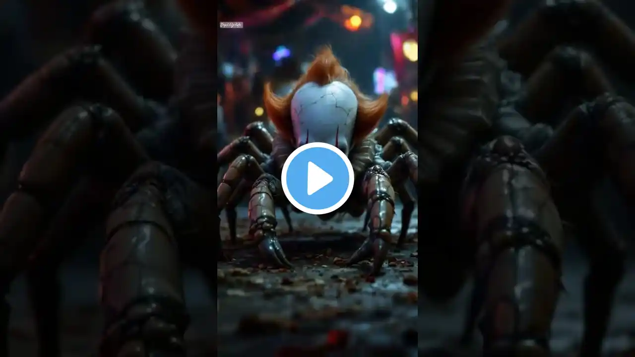 Pennywise+Spider Fusion: The ultimate Nightmare#shorts #pennywise#midjourney#aifusion#hybrids